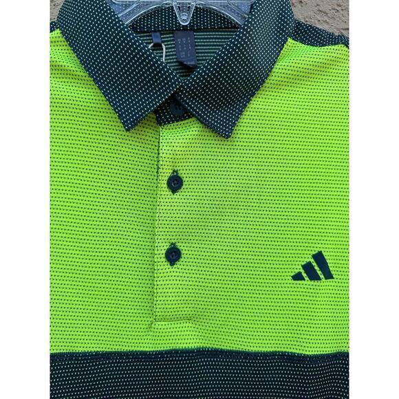 Adidas Core Color Block Golf Polo Green Medium NWT - Picture 4 of 9